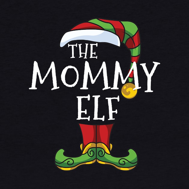 Mommy Elf Family Christmas Matching Holiday  Pajama Mom by BeesTeez